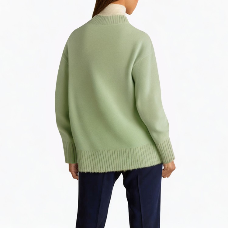 Cashmere button front wool cardigan sweater