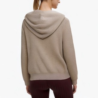 Slim knitted hooded cardigan sweater