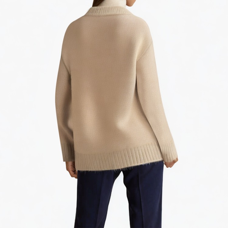 Fashion thick knitted loose knitted cardigan sweater