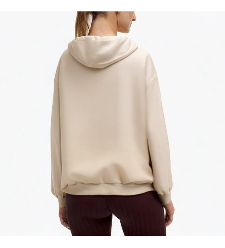 Long-sleeved drawstring drop shoulder zipper cardigan