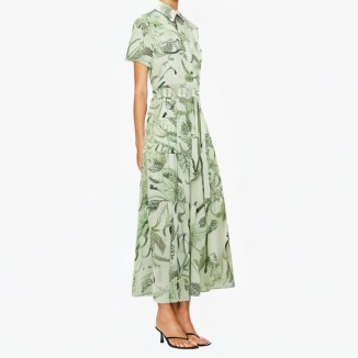High-quality cotton floral beach dress