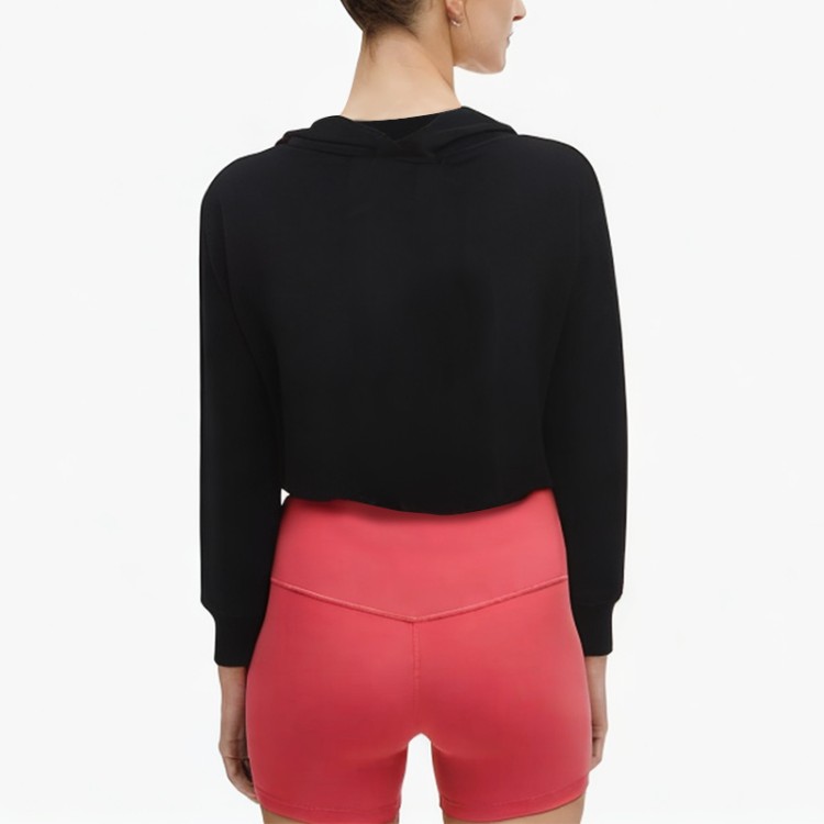 Loose and fashionable short drawstring hoodie