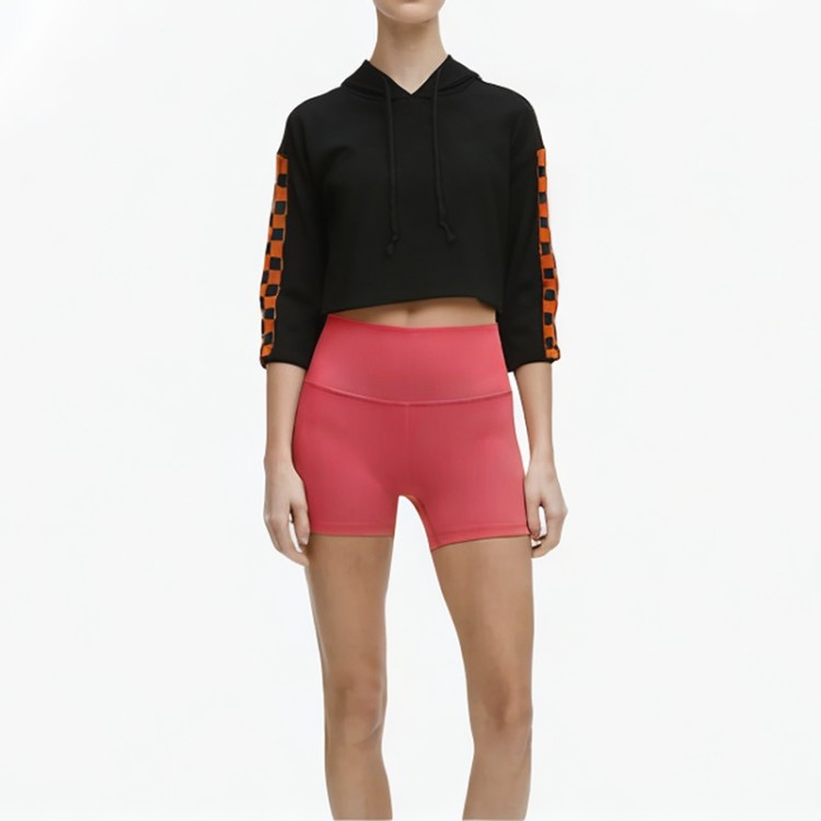 Loose casual drawstring short hoodie