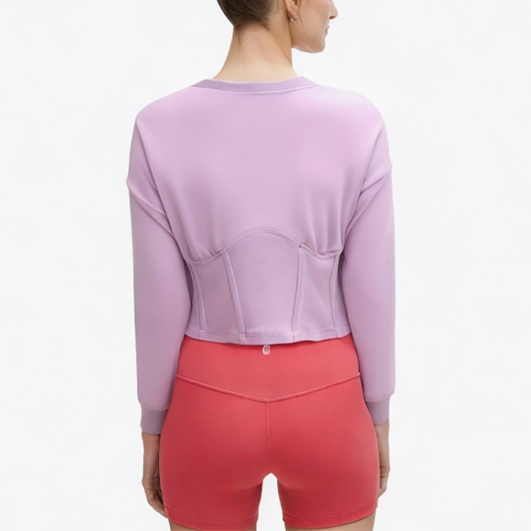 Purple casual cotton hoodie