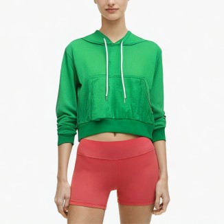 loose thin short drawstring hoodie
