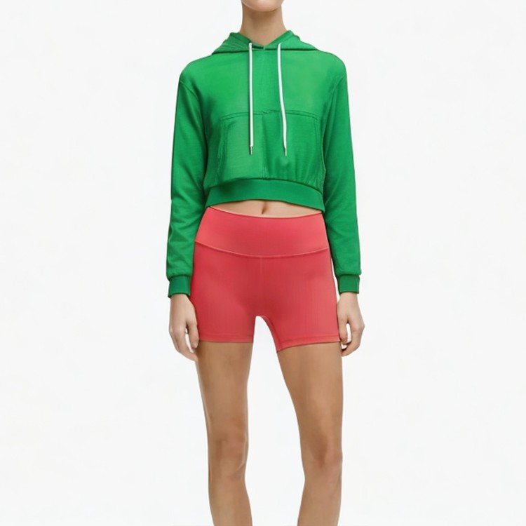 loose thin short drawstring hoodie