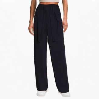 solid color fashion pocket loose pants