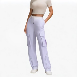 Purple jogger women's fashion trousers