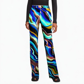 Slim and fashionable patterned casual pants