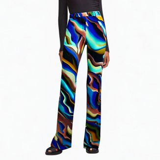 Slim and fashionable patterned casual pants