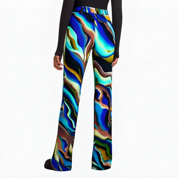 Slim and fashionable patterned casual pants