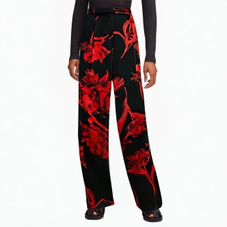 Printed fashionable pure cotton casual pants