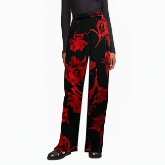 Printed fashionable pure cotton casual pants