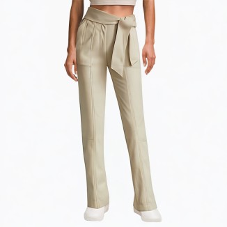 Ivory plain color trousers casual